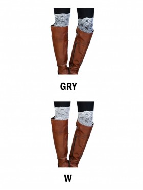 FLORAL STRETCH LACE BOOT KNEE CUFF